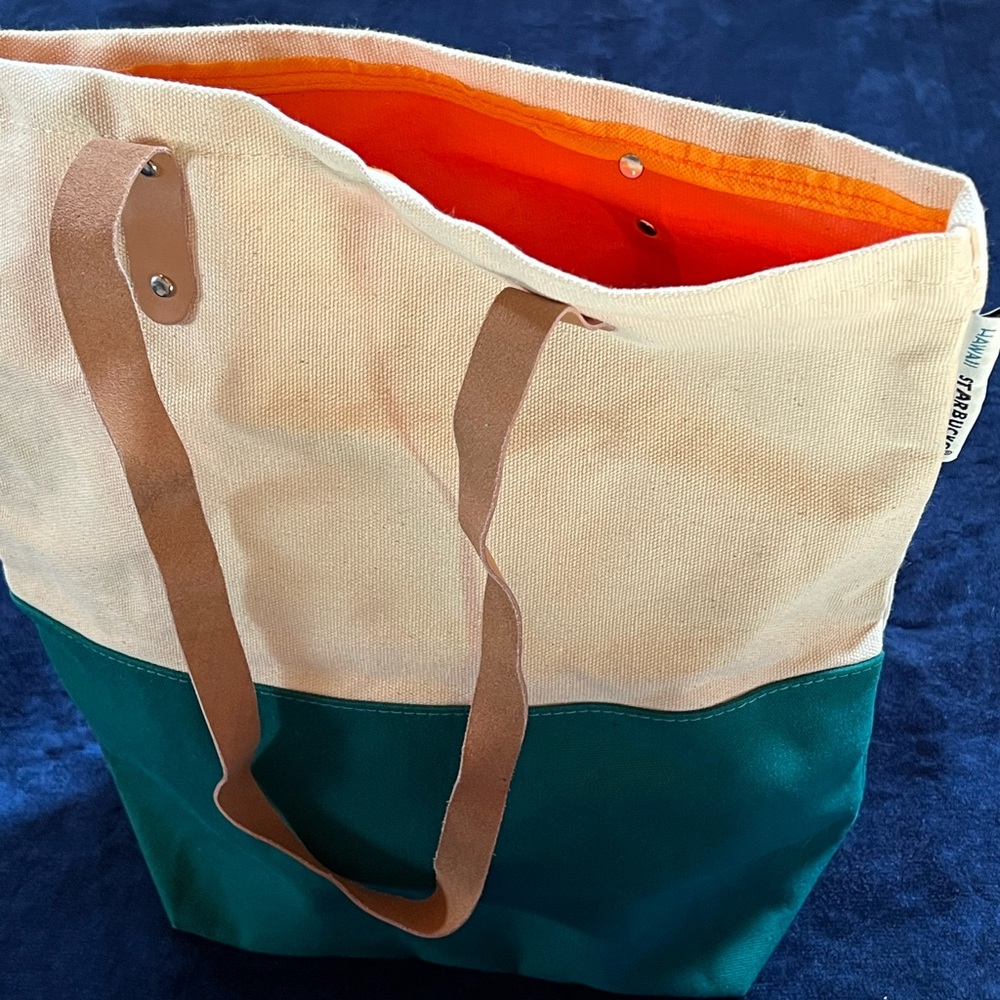 💖🪼✨Limited edition Starbucks Hawaiian canvas tote✨🪼🐬🌺